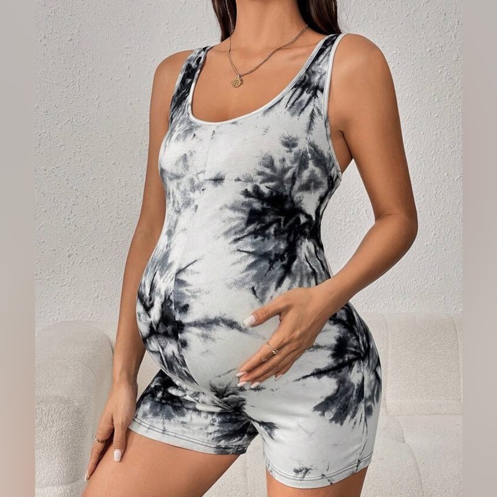 Maternity Tie Dye Unitard Romper Brand New